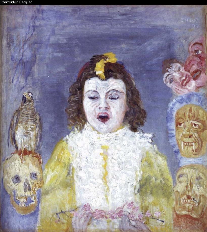 James Ensor The Girl with Masks